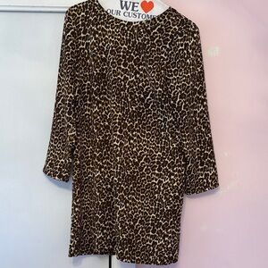 J. Crew Brown Leopard Print Dress